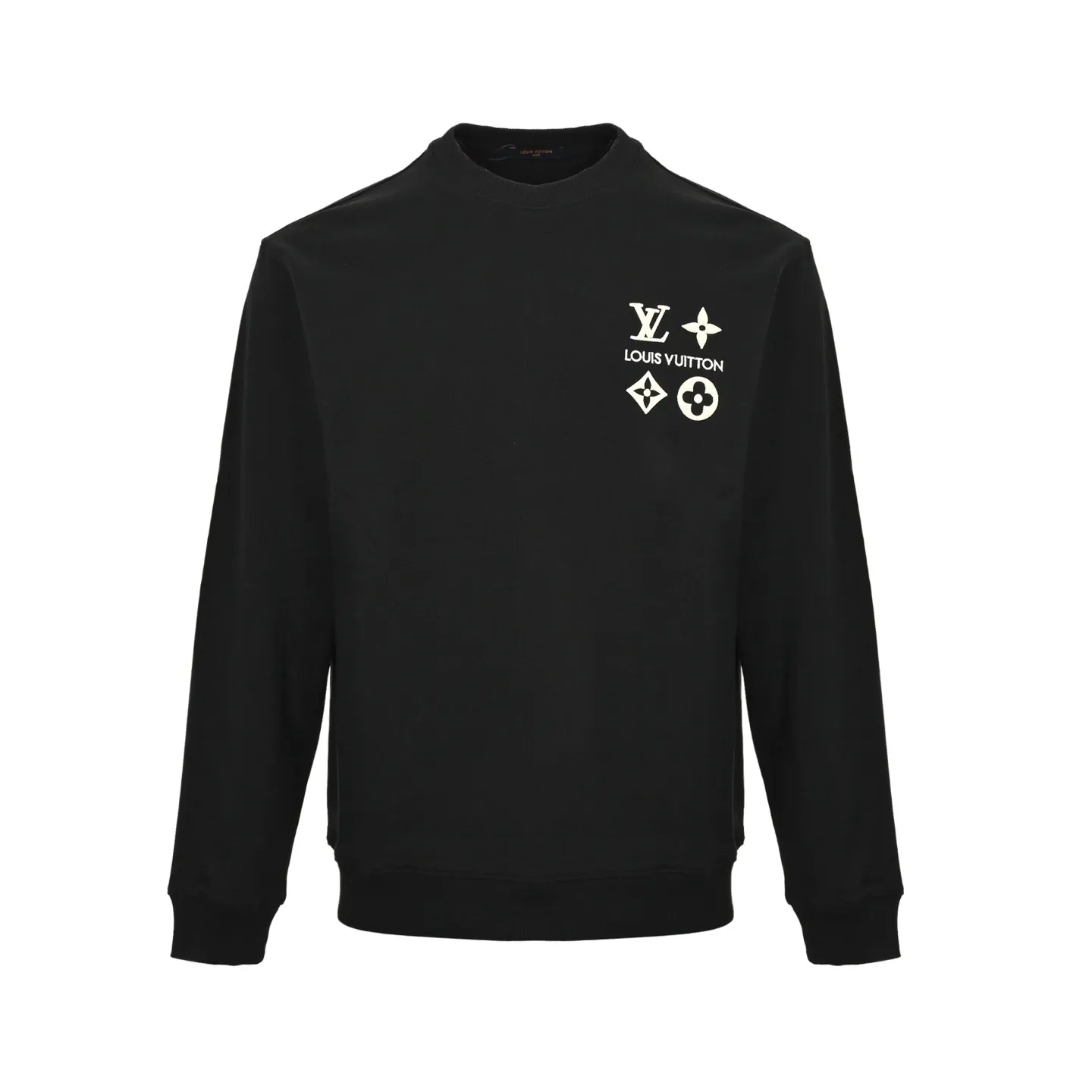 Louis Vuitton/Louis Vuitton 25Fw chest four-flower embroidery crew neck sweatshirt